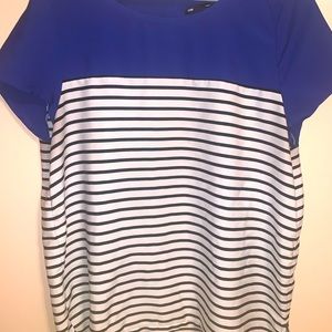 Royal blue & striped top